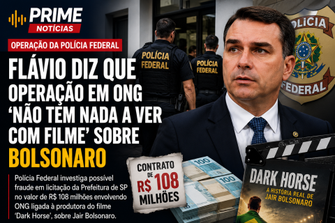 Flávio Bolsonaro nega ligação entre operação policial e filme sobre Jair Bolsonaro