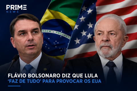 Flávio Bolsonaro afirma que Lula “faz de tudo” para provocar os EUA e critica declarações sobre Marco Rubio