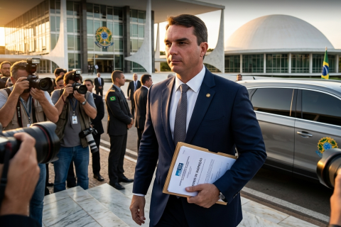 Flávio pede ao STF que declare Moraes suspeito para julgar caso Master