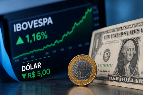 Bolsa sobe 1,16% e dólar cai para R$ 5 mesmo após anúncio de tarifas dos EUA