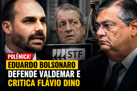 Eduardo Bolsonaro sai em defesa de Valdemar Costa Neto e critica Flávio Dino após decisão do STF