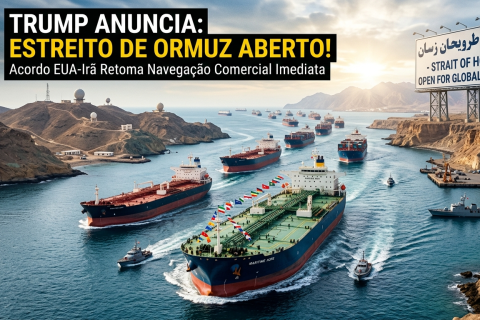 Trump anuncia reabertura do Estreito de Ormuz após anúncio de acordo entre EUA e Irã