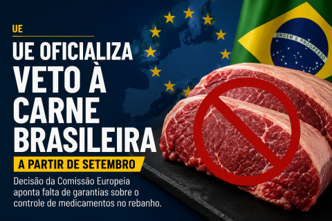 União Europeia oficializa veto à compra de carne brasileira a partir de setembro