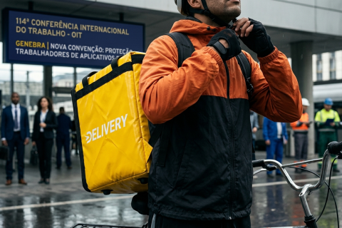 OIT aprova acordo global para ampliar proteção a trabalhadores de aplicativos
