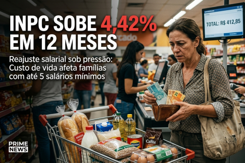 INPC, índice usado para reajuste de salários, acumula 4,42% em 12 meses
